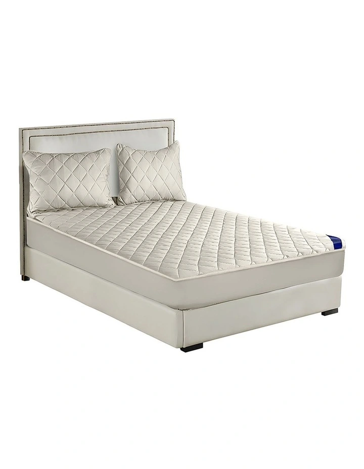 Mattress Cover Bed Protector With Pillow Covers 183cm in White image 1