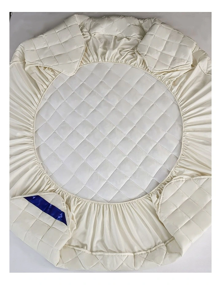 Mattress Cover Bed Protector With Pillow Covers 183cm in White image 5