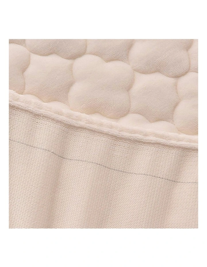 Soga International Mattress Fleece Clover Bed Protector 153cm In Beige MYER