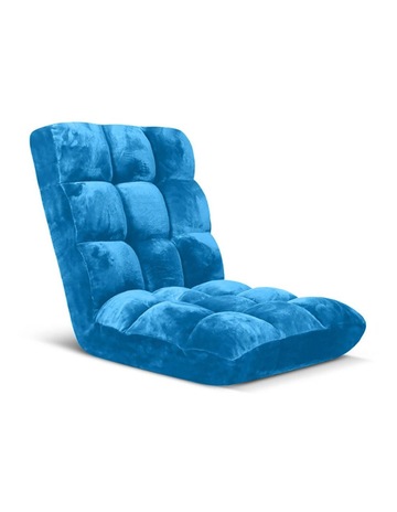 Folding Floor Recliner in Blue