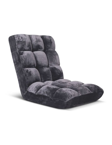 Folding Floor Recliner in Grey