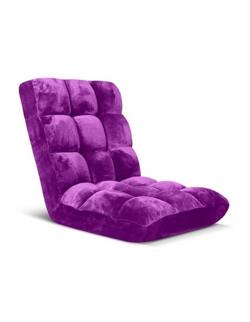 Folding Floor Recliner in Purple