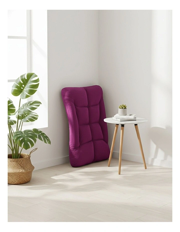 Foldable Lounge Cushion Adjustable Sofa Floor Lazy Recliner Chair with Armrest in Magenta image 5