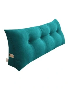 Triangular Wedge Bed Pillow Tatami Cushion 120cm in Blue Green