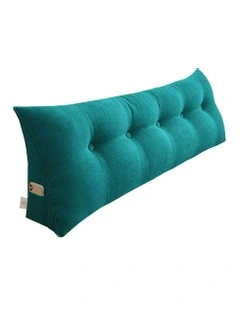 Triangular Wedge Bed Pillow Headboard 150cm in Blue Green