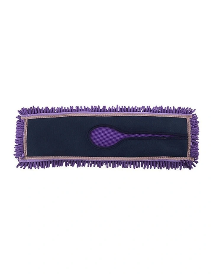 Microfiber Flat Mop Floor Cleaning Pads 90x22 in Purple image 1