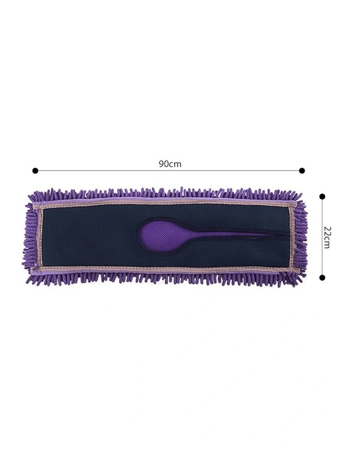 Microfiber Flat Mop Floor Cleaning Pads 90x22 in Purple image 5