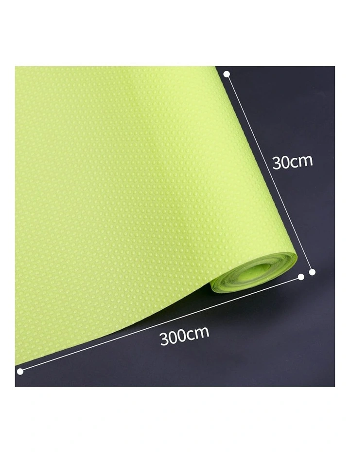 Kitchen Shelf Drawer Cabinet Multi Use 2x Liner Non Slip Mat 30x300cm in Green image 6