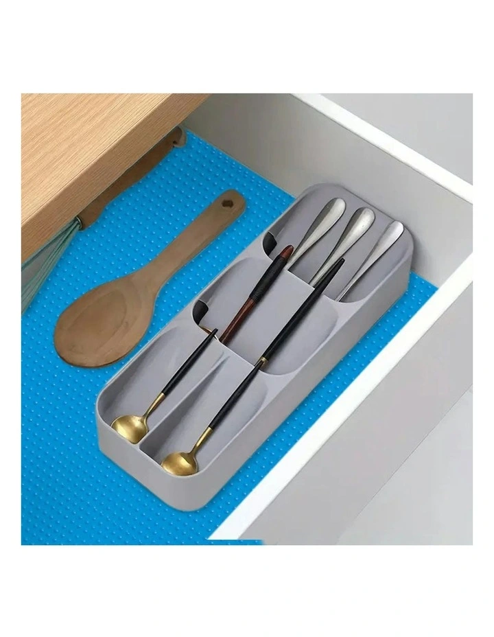 Kitchen Shelf Drawer Cabinet Multi Use Liner Non Slip Mat 50x300cm 2X in Blue image 4
