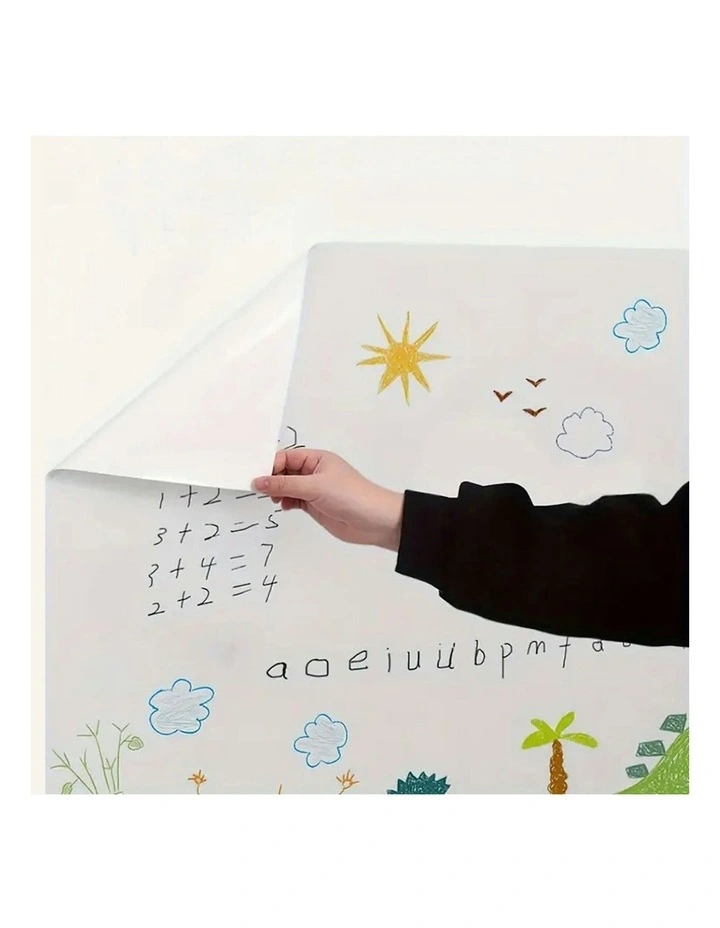Dry Erase Adhesive Board Wall Sticker Sheet x2 120cmx500cm in White image 7