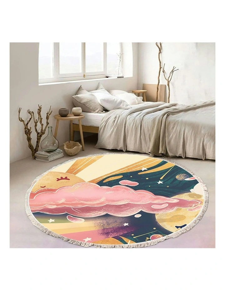 2X Round Carpet Area Rug 120cm in Multi image 3