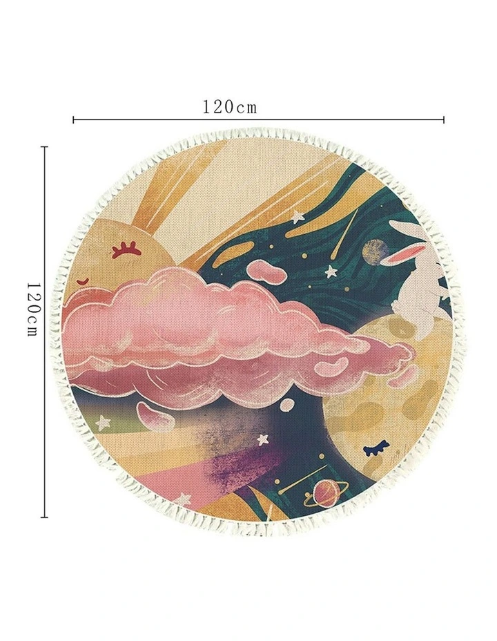 2X Round Carpet Area Rug 120cm in Multi image 6