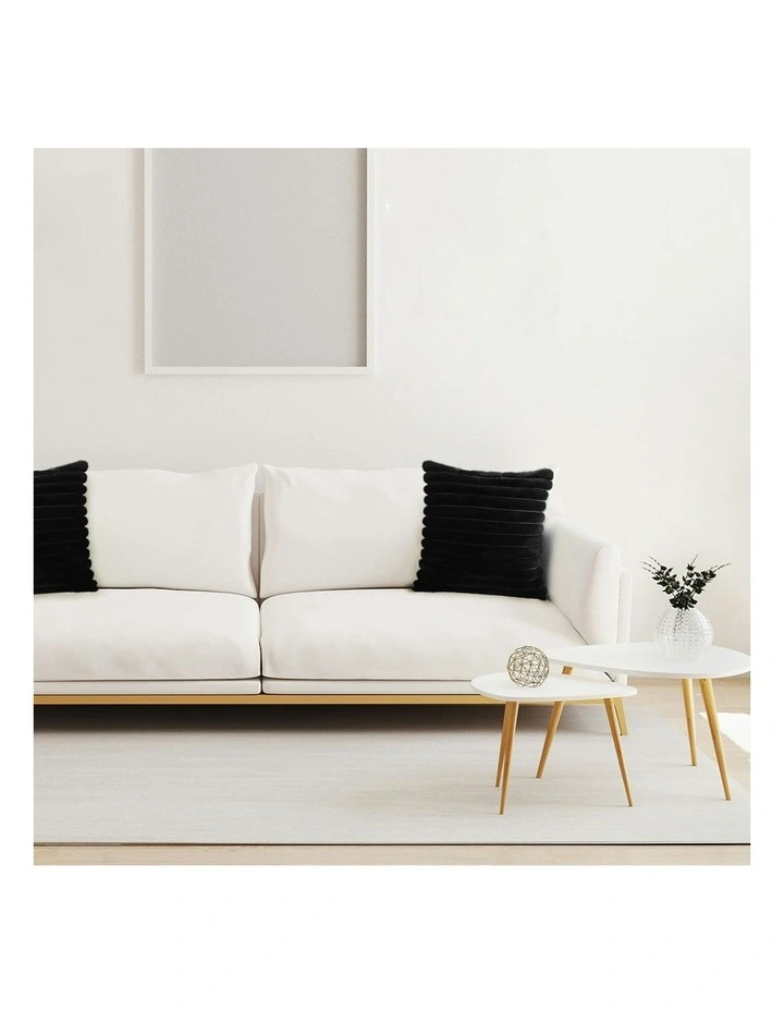 2X Sofa Cushion 50cm in Black image 4