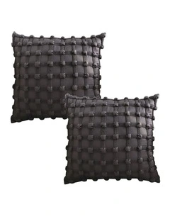 2X Sofa Cushion 50cm in Black