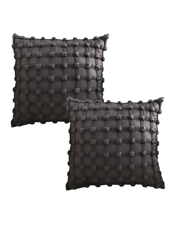 2X Sofa Cushion 50cm in Black image 1