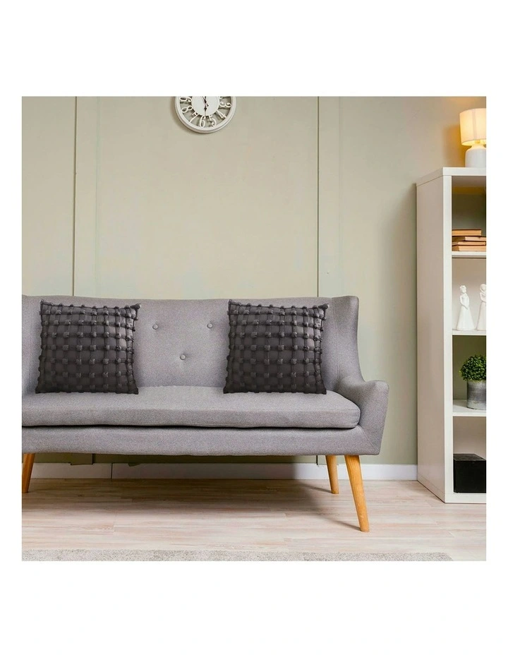 2X Sofa Cushion 50cm in Black image 4