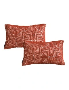 Sofa Cushion x2 30cm in Orange