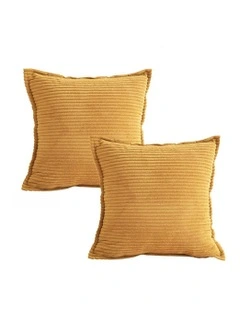 45cm Sofa Cushion x2 in Mustard