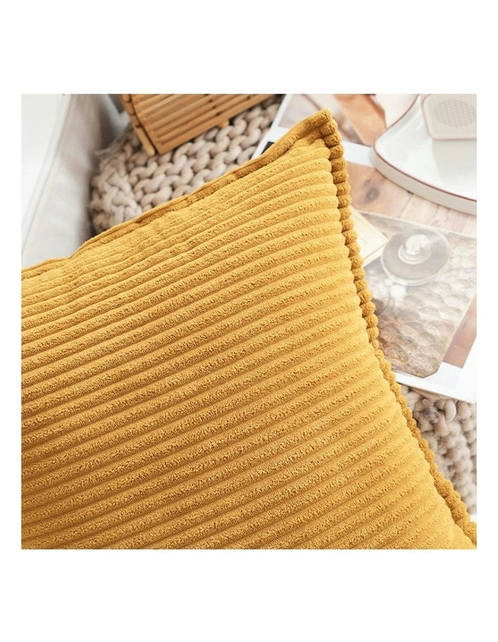 45cm Sofa Cushion x2 in Mustard image 6