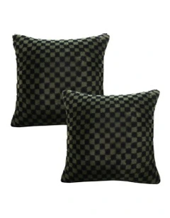 Sofa Cushion x2 30cm in Dark Green