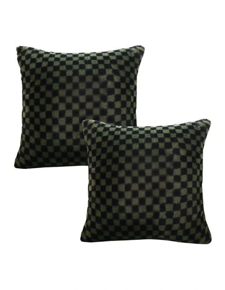Sofa Cushion x2 30cm in Dark Green image 1