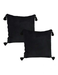 45cm Sofa Cushion x2 in Black