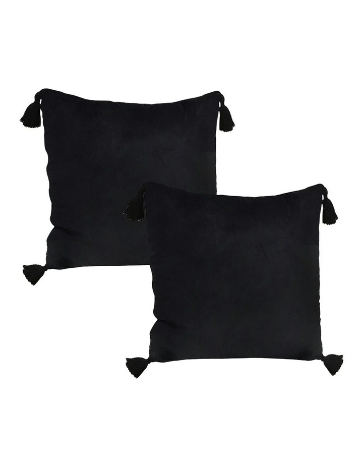 45cm Sofa Cushion x2 in Black image 1