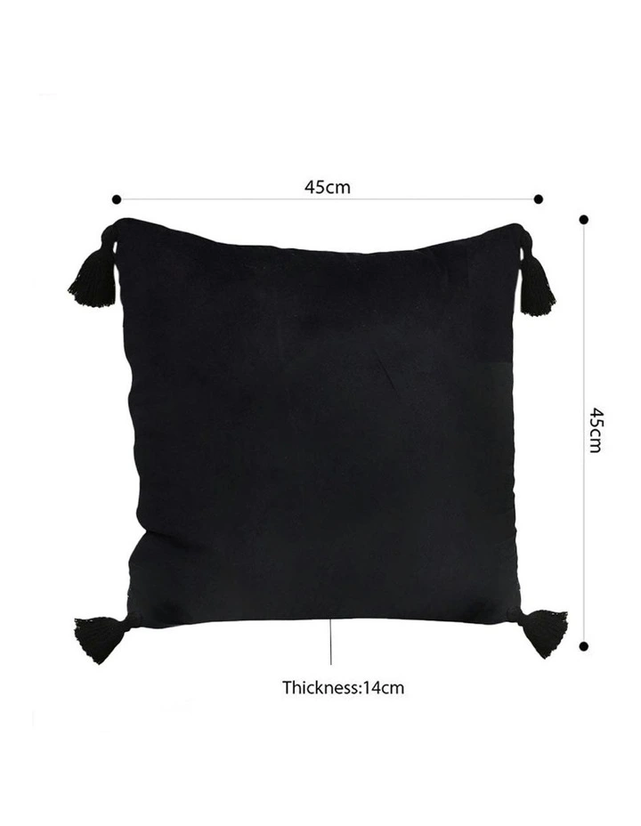 45cm Sofa Cushion x2 in Black image 5