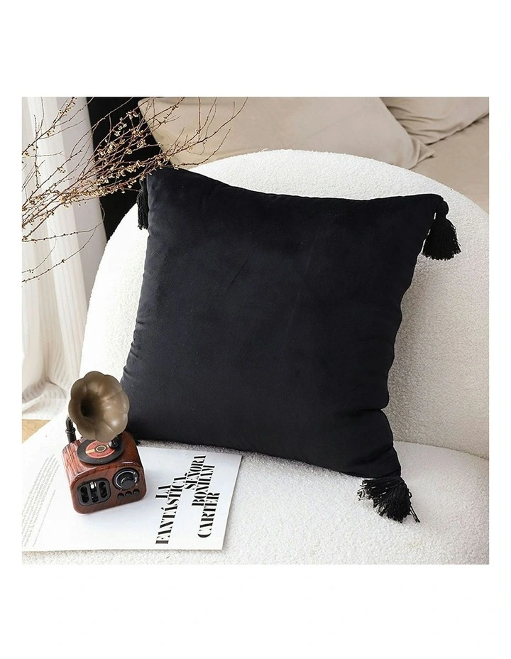 45cm Sofa Cushion x2 in Black image 6