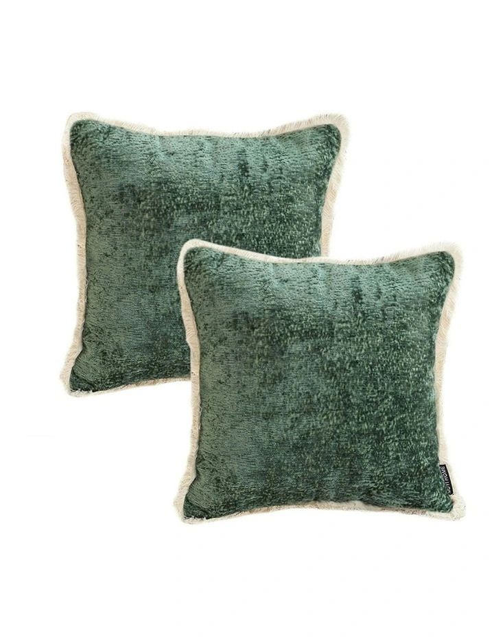 45cm Sofa Cushion x2 in Jade Green image 1