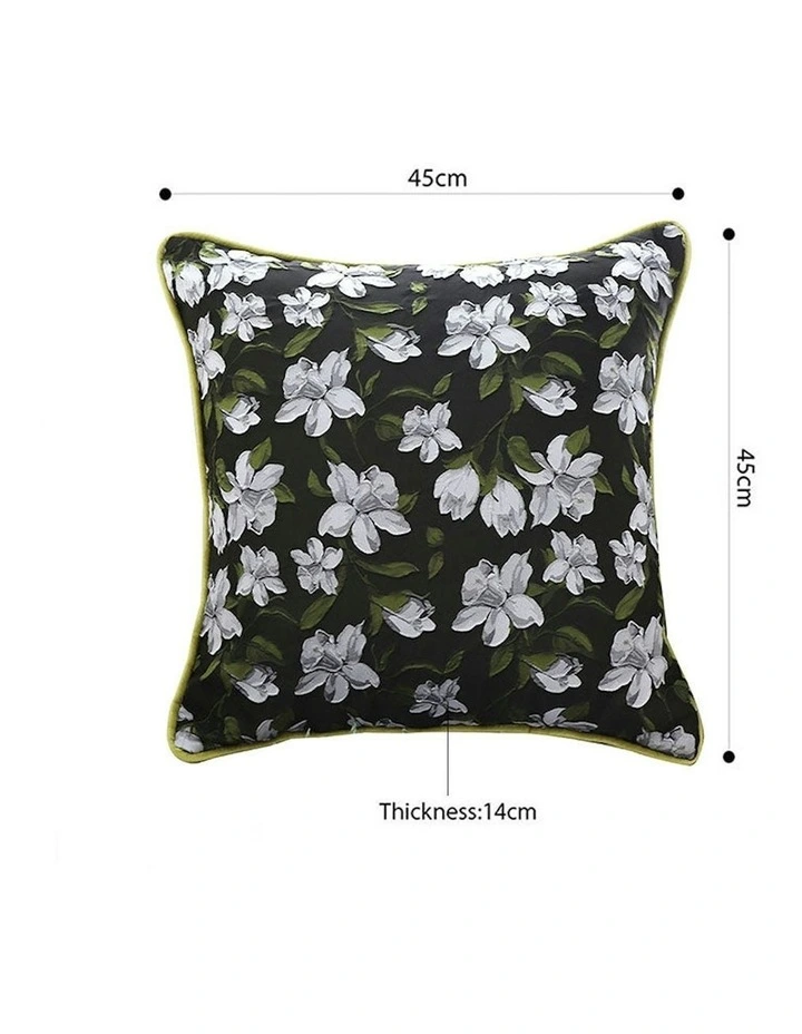 45cm Pillow Subtle Orchid Blossom Square Throw Pillow x2 in Subtle Foliage Green image 5