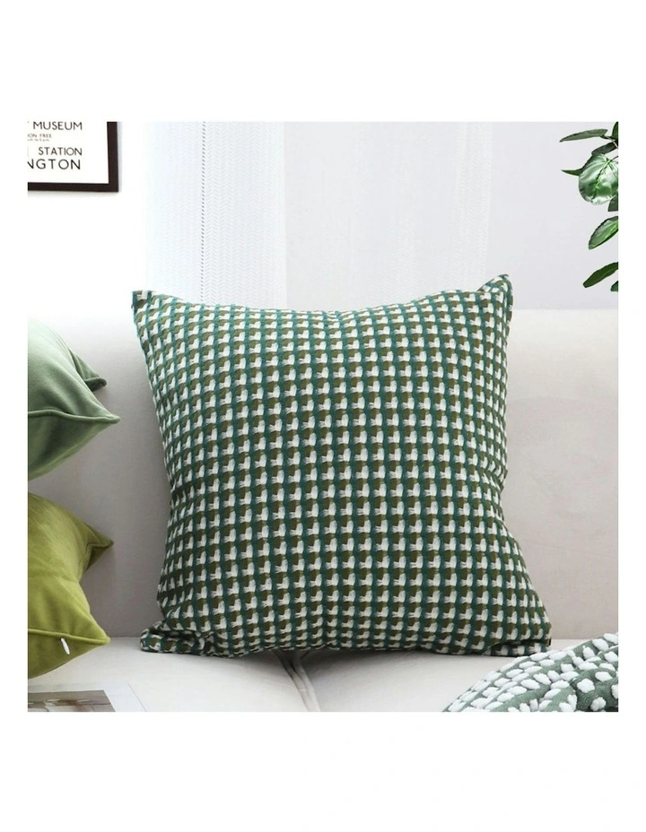 45cm Subtle Foliage Pillow Square Throw Pillow x2 in Green image 2