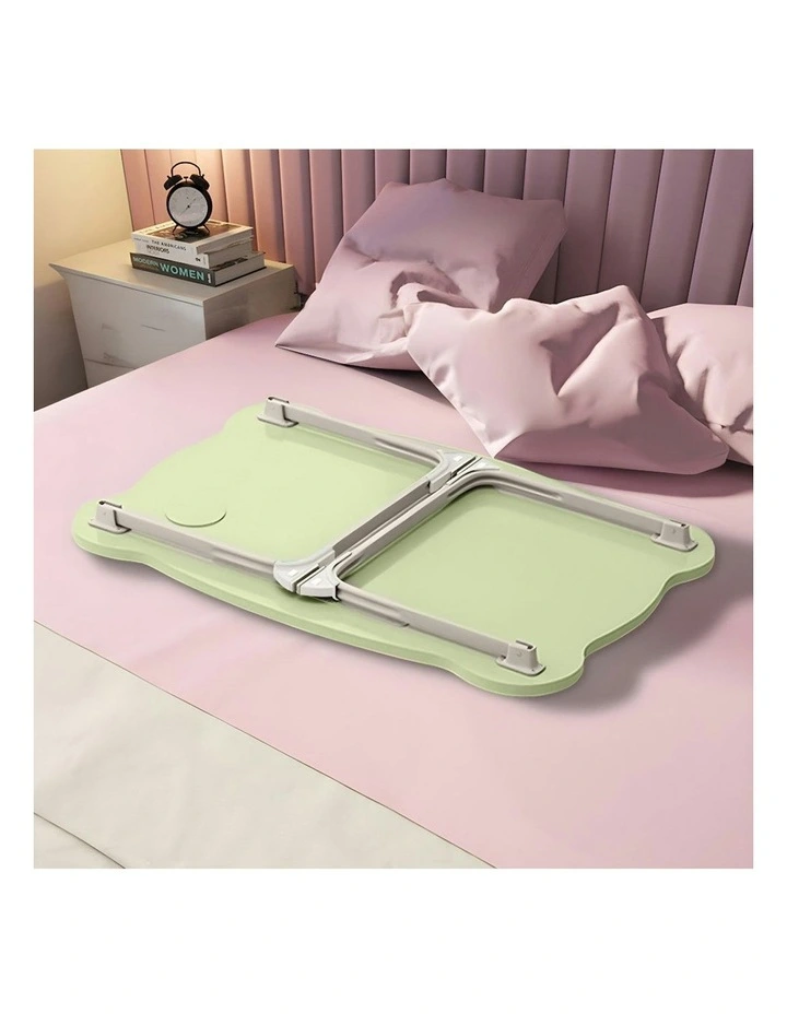 SOGA Folding Mini Desk With Mini Drawer and Cup-Holder in Green image 6