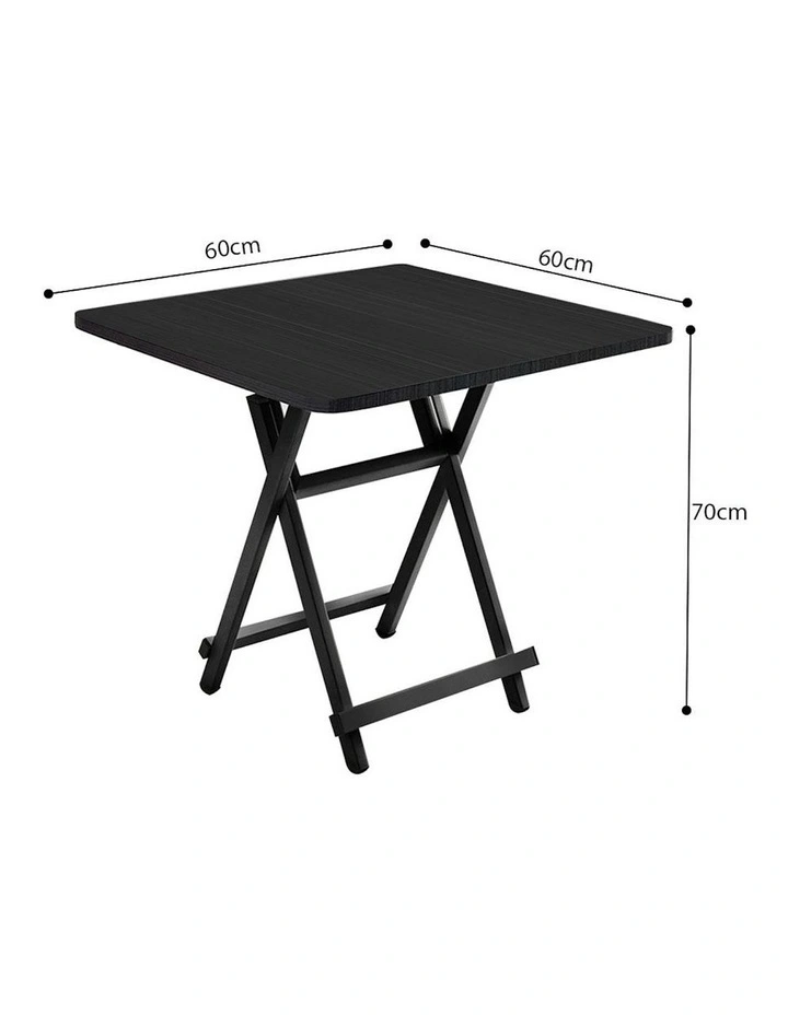 Portable Square Surface Space Saving Folding Desk 2x in Black image 6