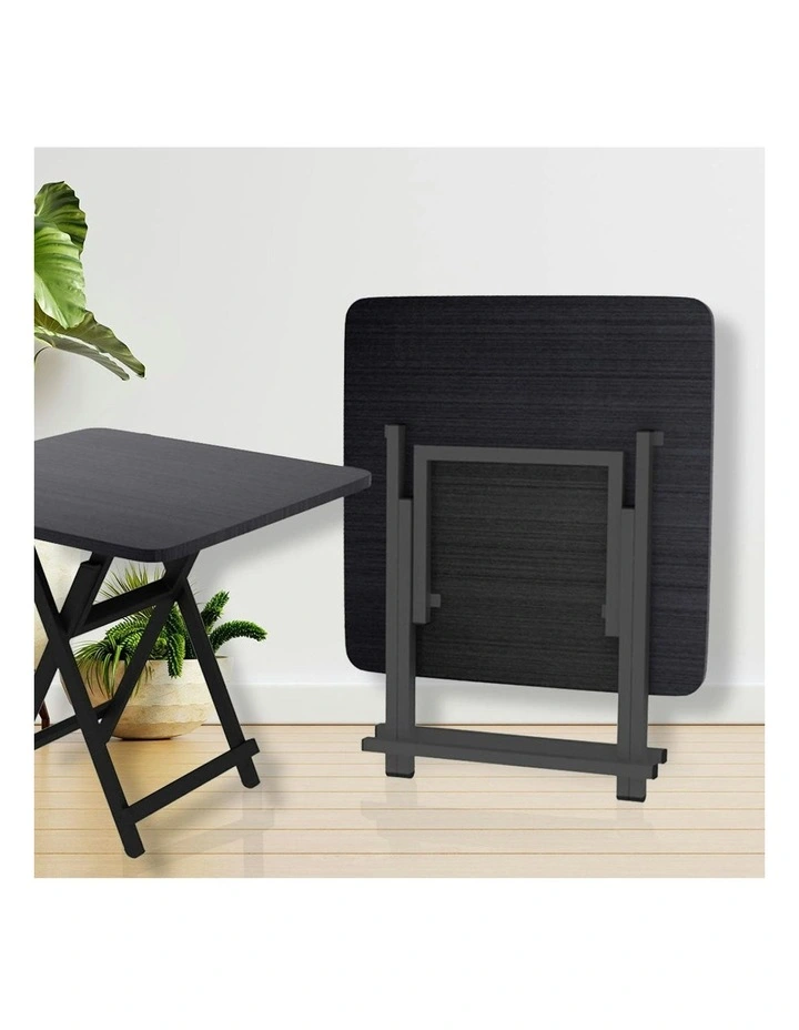 Portable Square Surface Space Saving Folding Desk 2x in Black image 7