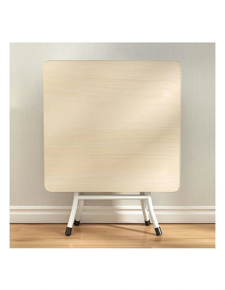 Portable Square Surface Space Saving Folding Desk 2x in Beige image 5