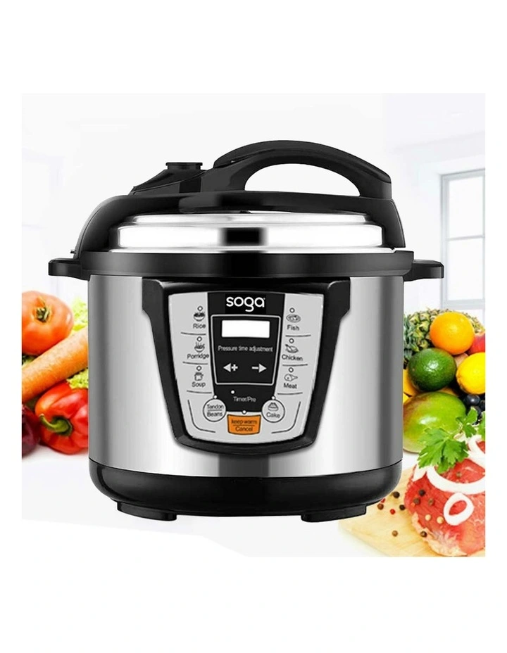 2X Electric Stainless Steel Pressure Cooker 12L 1600W Multicooker 16 image 6