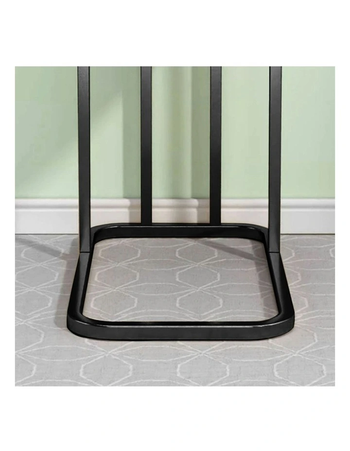 2X Ceramic Sofa Side Square Mini Table 30x50cm in Black image 7
