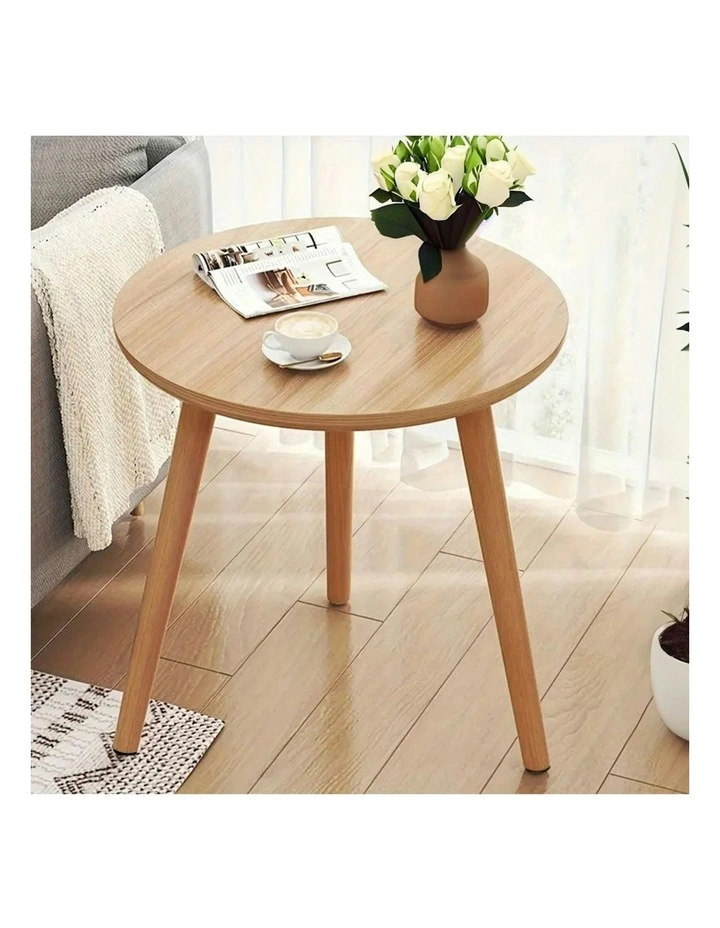 2X Small Side Coffee Table 60x60cm in Walnut image 3