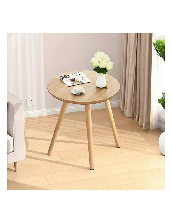 2X Small Side Coffee Table 60x60cm in Walnut image 4