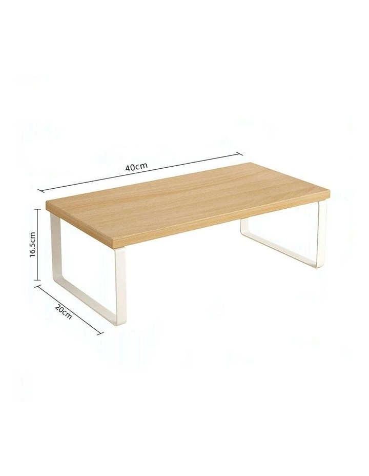 2X Monitor Elevated Stand Rack 40cm in Wood image 7