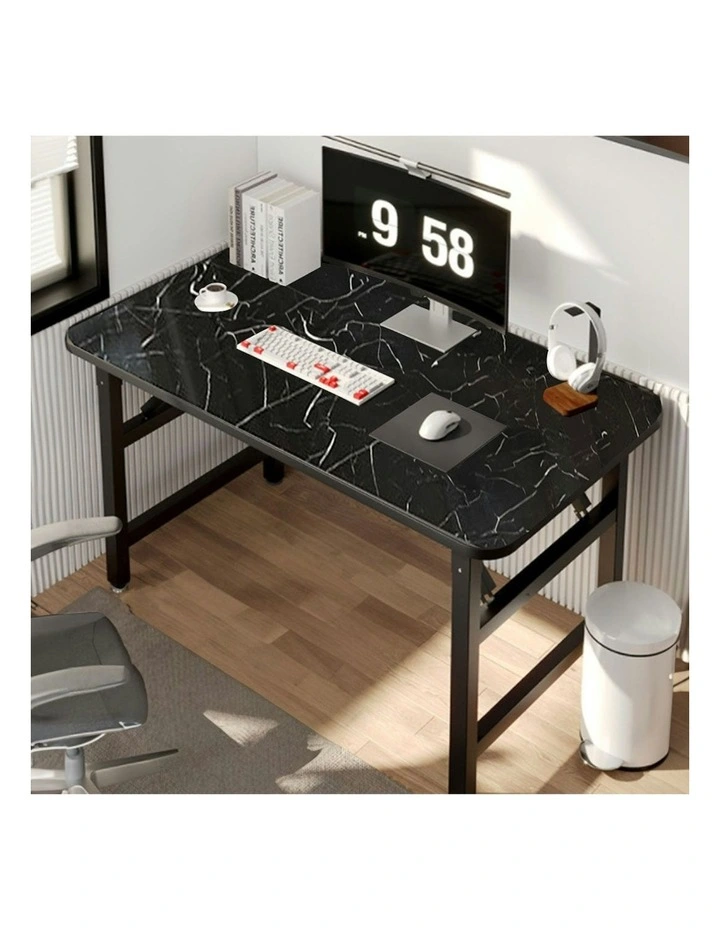 Foldable Computer Study Table 120x60x75cm x2 in Black image 5