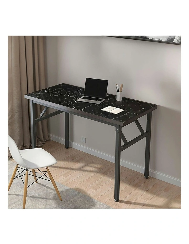 Foldable Computer Study Table 120x60x75cm x2 in Black image 6