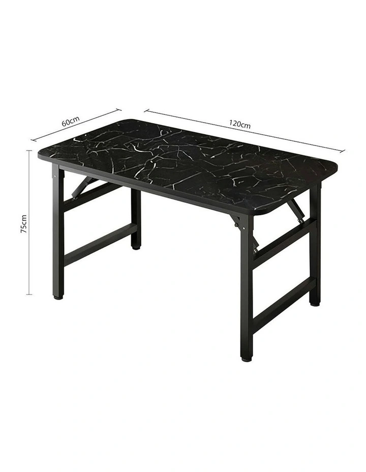 Foldable Computer Study Table 120x60x75cm x2 in Black image 7