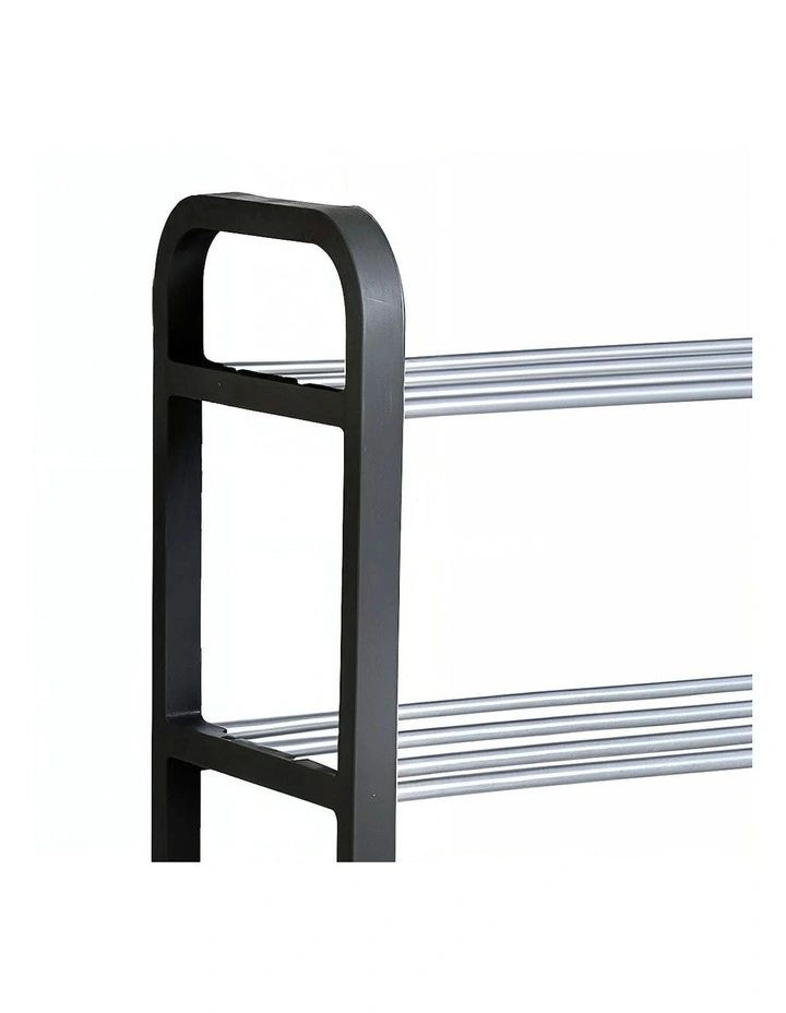 71x21cm 5 Layer Shoes and Slippers Organizer Rack x2 in Black image 7