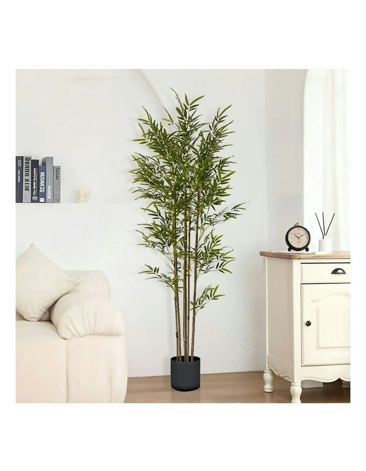Lucky Bamboo Tree Bambusa Vulgaris Artificial Plant 2X 180cm image 2