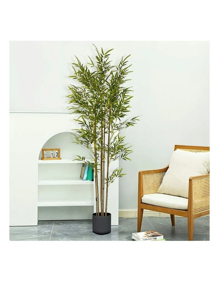 Lucky Bamboo Tree Bambusa Vulgaris Artificial Plant 2X 180cm image 3