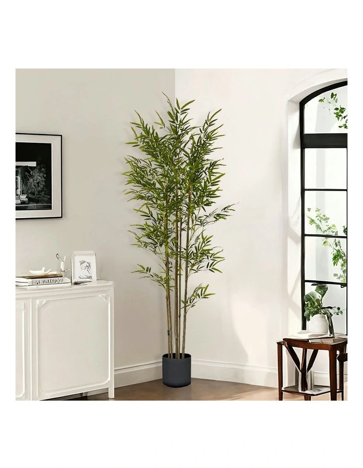 Lucky Bamboo Tree Bambusa Vulgaris Artificial Plant 2X 180cm image 5