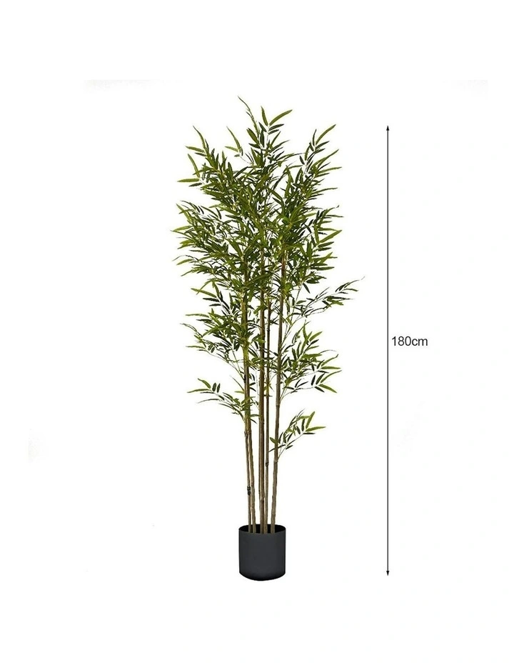 Lucky Bamboo Tree Bambusa Vulgaris Artificial Plant 2X 180cm image 6