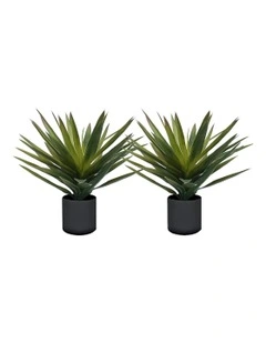 Yucca Giant Palm Lily Artificial Plant 2X 45cm